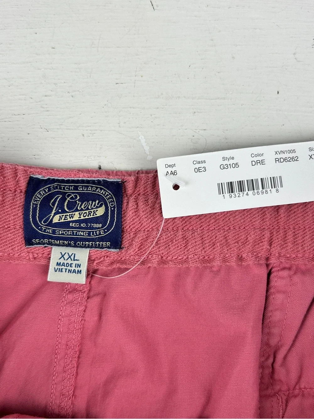 J Crew Mr Porter Chino Shorts Mens 2XL Salmon Pink Blend Beach Cotton